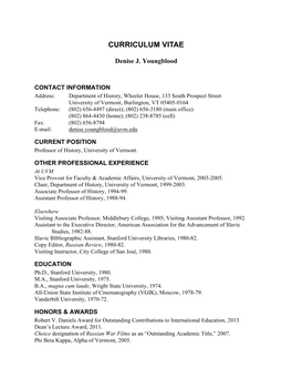 Curriculum Vitae