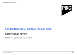 London Borough of Camden Pension Fund