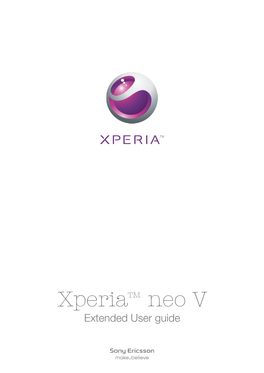 Sony Ericsson Xperia Neo V Manual
