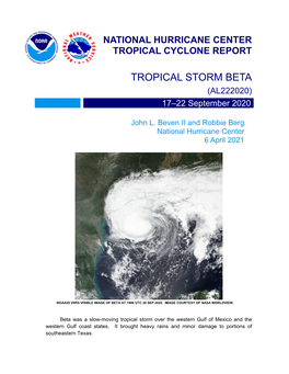 TROPICAL STORM BETA (AL222020) 17–22 September 2020