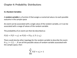 Chapter 4: Probability Distributions