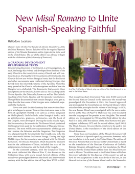 New Misal Romano to Unite Spanish-Speaking Faithful