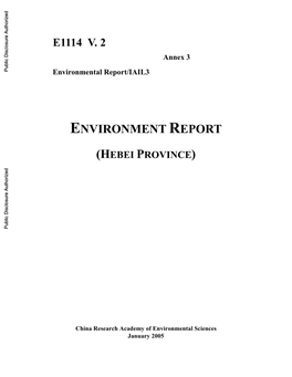 E1114 V. 2 Annex 3 Environmental Report/IAIL3 ENVIRONMENT REPORT
