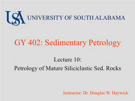 Sedimentary Petrology