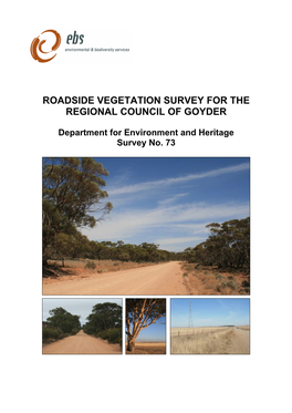 Roadside Vegetation Survey for the Regional Council of Goyder