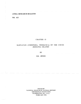 Atoll Research Bulletin No. 413 Y D.S. Jones