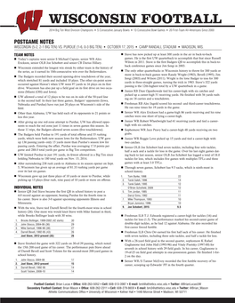 WISCONSIN FOOTBALL 2014 Big Ten West Division Champions