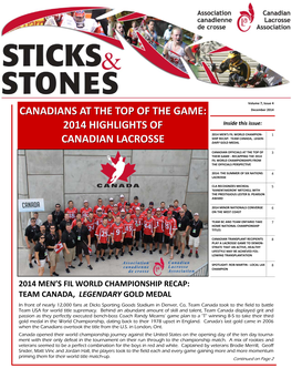 2014 Highlights of Canadian Lacrosse