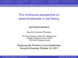 The Multiverse Perspective on Determinateness in Set Theory