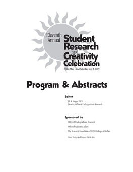 11Th Annual Student Research and Creativity Celebration