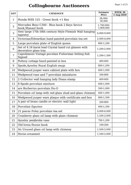 Collingbourne Auctioneers Page 1 of 21