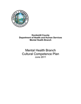 Mental Health Branch Cultural Competence Plan June 2011
