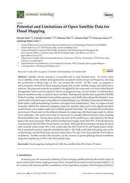 Potential and Limitations of Open Satellite Data for Flood Mapping