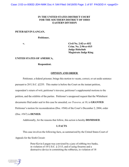 2:02-Cv-00832-JDH-NMK Doc #: 544 Filed: 04/18/05 Page: 1 of 97 PAGEID