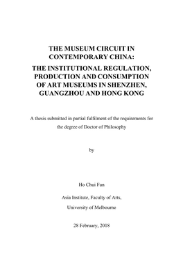 The Museum Circuit in Contemporary China: The