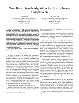 Tree Based Search Algorithm for Binary Image Compression