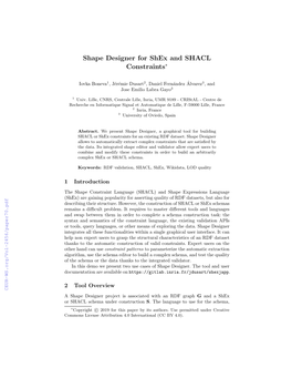 Shape Designer for Shex and SHACL Constraints∗