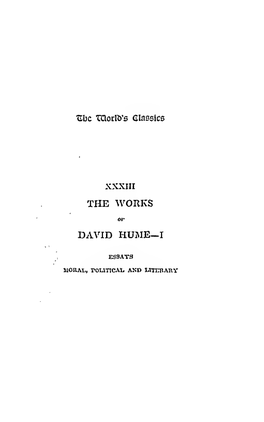 Essays by David Hume