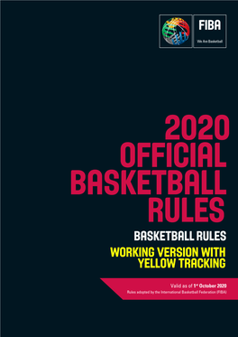 2020 Official Basketball Rules (Yellow Tracking)