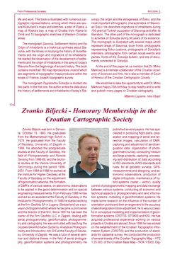 Zvonko Biljecki - Honorary Membership in the Croatian Cartographic Society