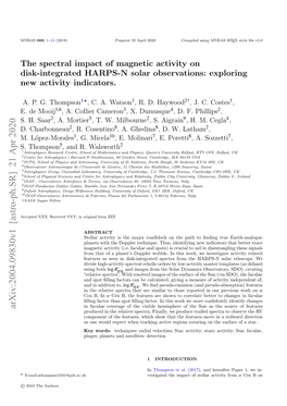 The Spectral Impact of Magnetic Activity on Disk-Integrated HARPS-N Solar Observations: Exploring New Activity Indicators