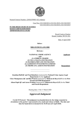 High Court Judgment Template