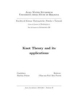 Knot Theory and Its Applications