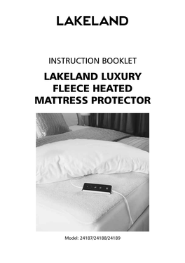 Dreamland Luxury Fleece Fitted Electric Blankets Instruction Booklet