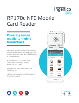 Rp170c NFC Mobile Card Reader