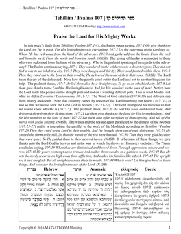 Tehillim 107.Indd