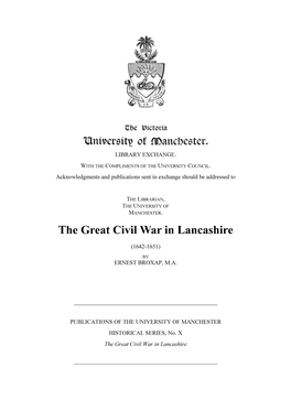 The Great Civil War in Lancashire