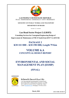 Environmental and Social Impact Assessment