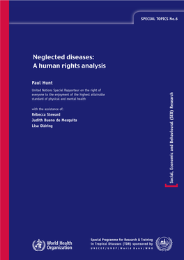 Neglected Diseases: a Human Rights Analysis