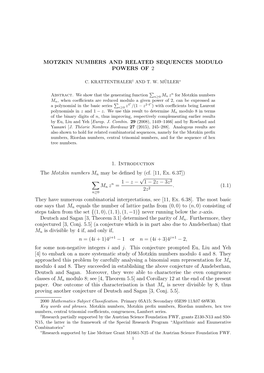 Motzkin Numbers and Related Sequences Modulo Powers of 2