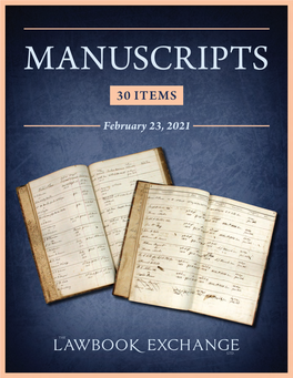 Manuscripts: 30 Items