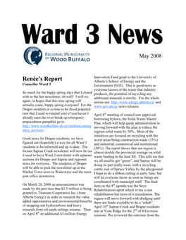 Ward 3 Newsletter with Separate Waste Landing in the Land Fill