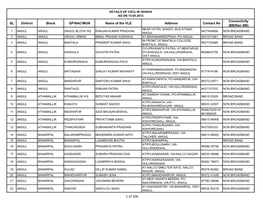 SL District Block GP/NAC/MUN Name of the VLE Address Contact No