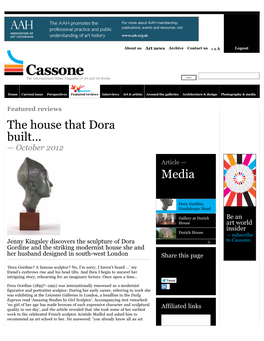 The House That Dora Built… — October 2012