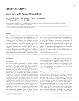 STRUCTURE UPDATE up to Date with Human Thyroglobulin