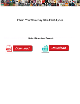 I Wish You Were Gay Billie Eilish Lyrics