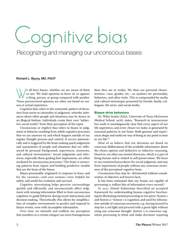 Cognitive Bias: Recognizing and Managing Our Unconscious Bias