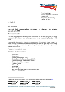 Structure of Charges for Charter Operators in CP5