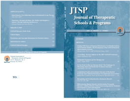 Journal of Therapeutic Schools & Programs