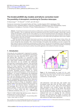 The Innsbruck/ESO Sky Models and Telluric Correction Tools\*