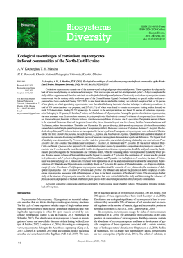 Biosystems Diversity, 29(2), 94–101