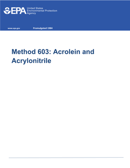 Acrolein and Acrylonitrile