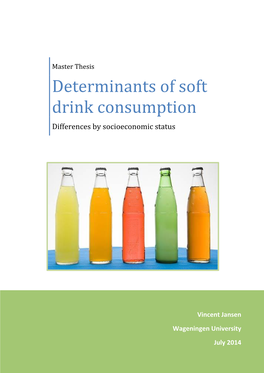 Determinants of Soft Drink Consumption