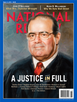 SCALIA's LAST OPINIONS by Matthew J. Franck