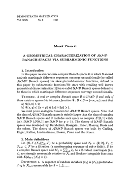 A Geometrical Characterization of Aumd