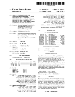 (12) United States Patent (10) Patent No.: US 9,023,240 B2 Fujinaga Et Al
